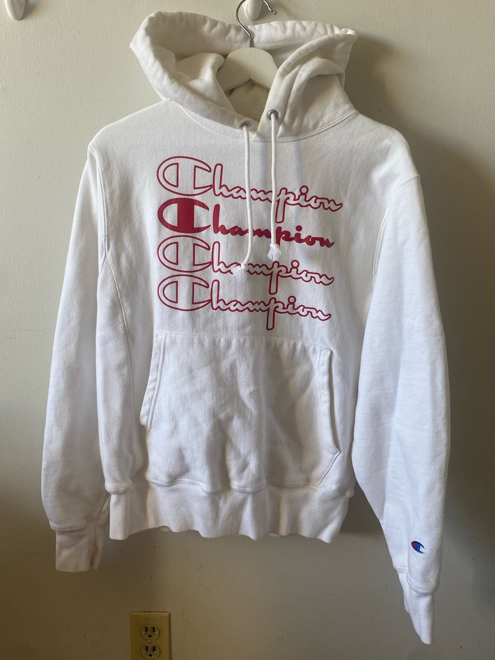 Champions White Hoodie Size Small